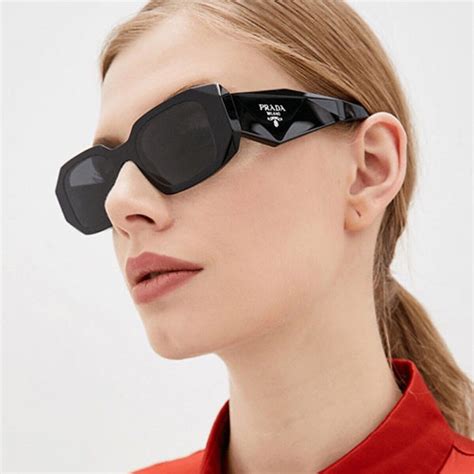 Prada PR 17WS 49 Dark Grey & Black Sunglasses .